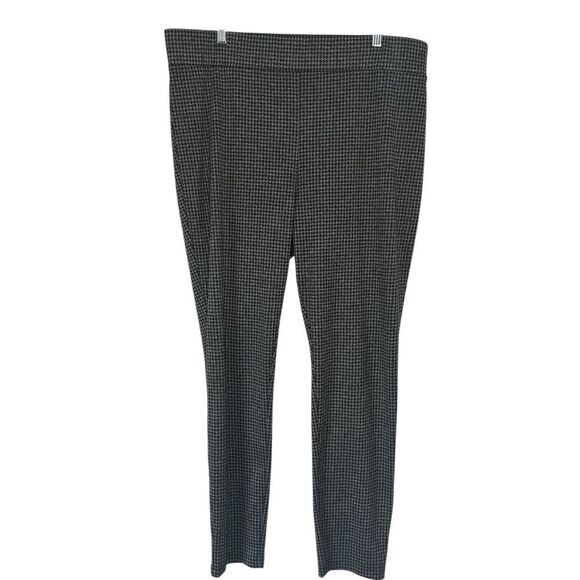 LOFT Houndstooth Pants Womens XL Pull On Stretch Skinny Leg - Picture 1 of 5
